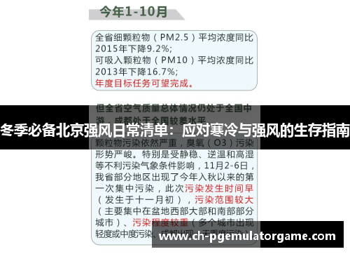 冬季必备北京强风日常清单：应对寒冷与强风的生存指南